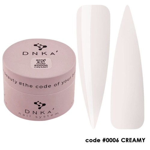 DNKa Żel Akrylowy Acryl Gel 30ml #0006 Creamy jasny beżowy do paznokci