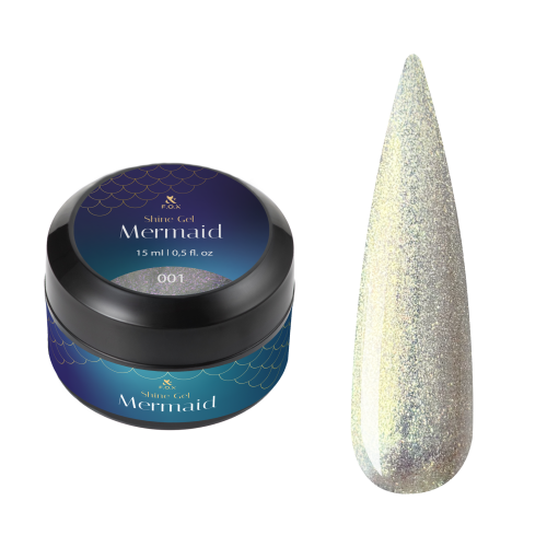 F.O.X Shine Gel Mermaid 001 Biały Żel Budujący do Paznokci 15 ml