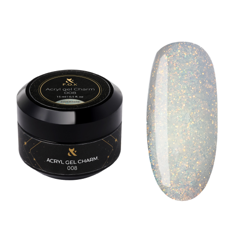 F.O.X Acryl Gel Champagne 15 ml - żel akrylowy brokatowy do przedłużania paznokci