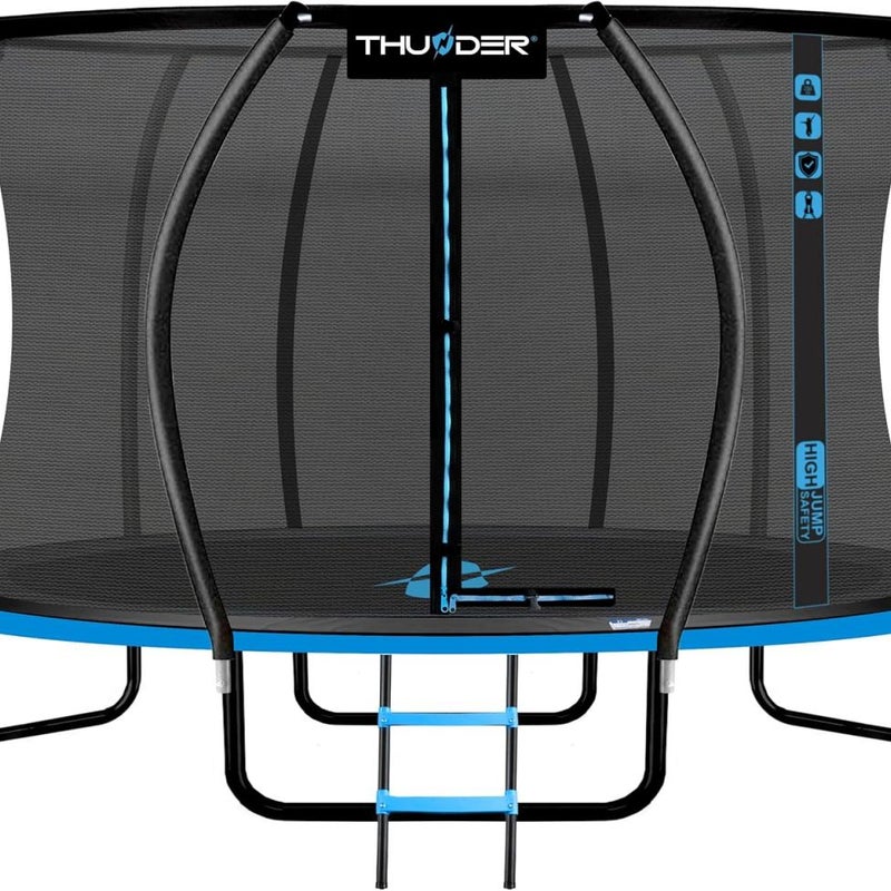 Trampolina Ogrodowa 14ft 427CM bezpieczna do skakania z drabinką Thunder