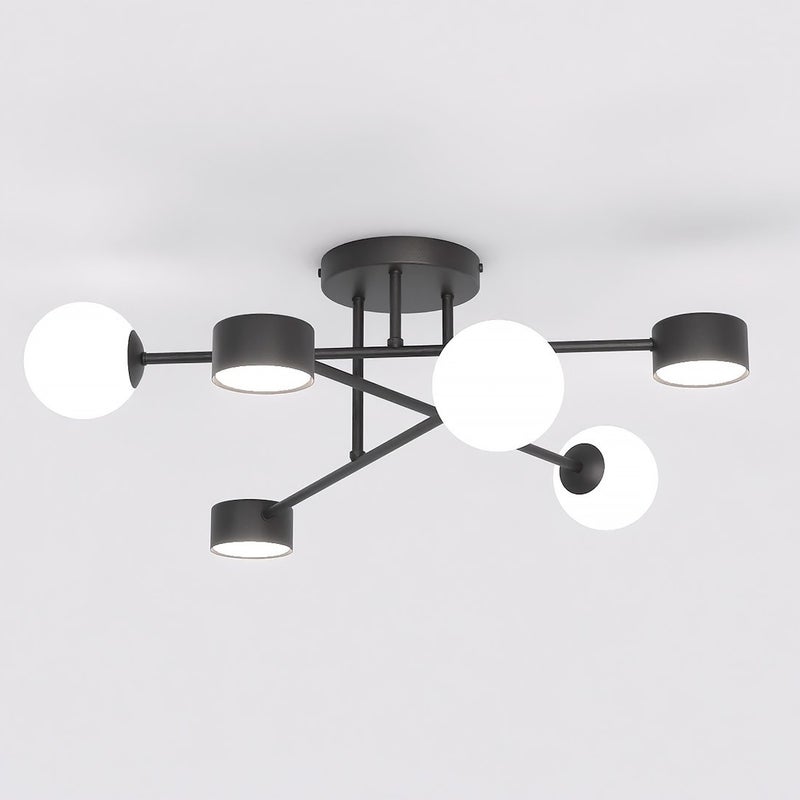 Lampa wisząca HOLON czarno-biała 6xGX53+G9x10W metal wym:23x62x60cm IP20 Emibig