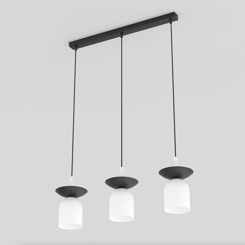 Lampa wisząca EGO czarno-biała 3xE14x15W metal wym:120x60x11cm IP20 Emibig