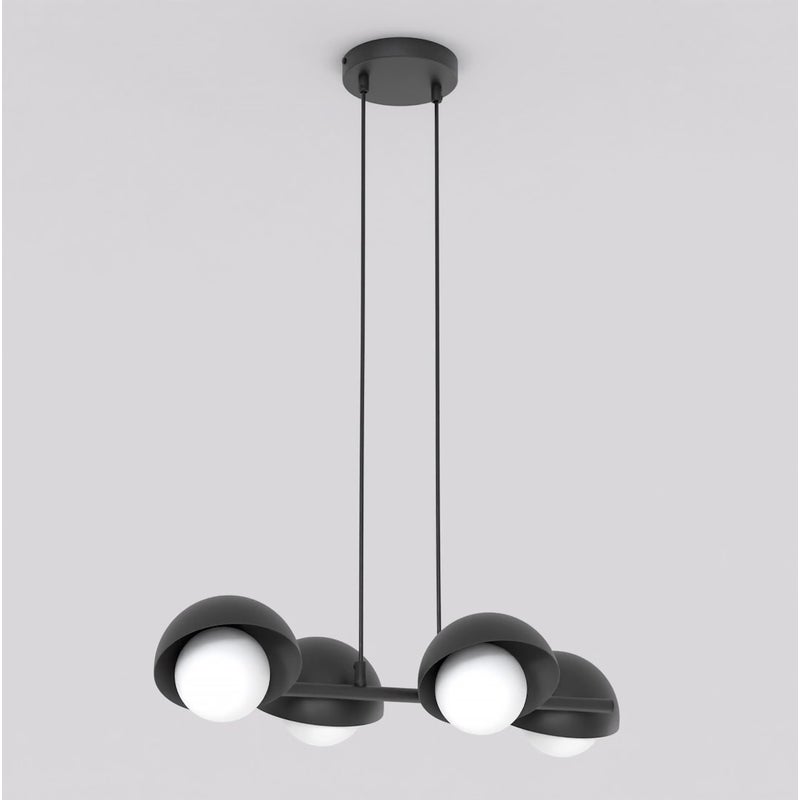 Lampa wisząca BOOM czarno-biała 4xG9x15W metal wym:120x60x32cm IP20 Emibig