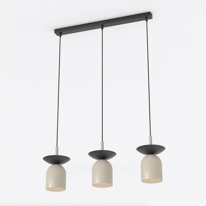Lampa wisząca EGO beżowa 3xE14x15W metal wym:120x60x11cm IP20 Emibig