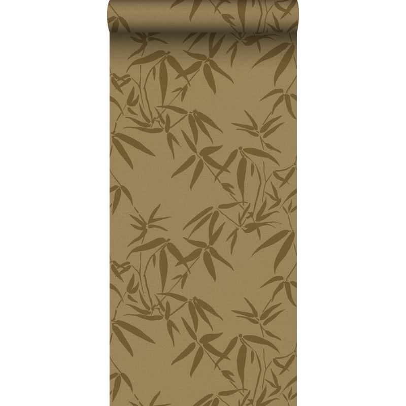 Tapeta liście bambusa ochry żółtej - 50 x 900 cm - ESTAHOME