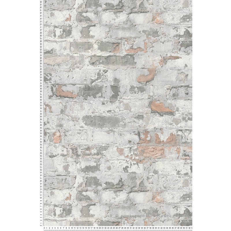 Tapeta kamień szarym,białym,czerwonymIczarnym - 53 cm x 10.05 m - A.S. CRÉATION