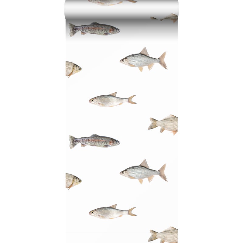 Tapeta Wędkarstwo szarym - 50 x 900 cm - ESTAHOME