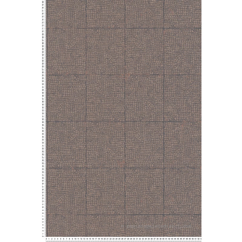 Tapeta figury geometryczne brązowymIszarym - 53 cm x 10.05 m - LIVINGWALLS