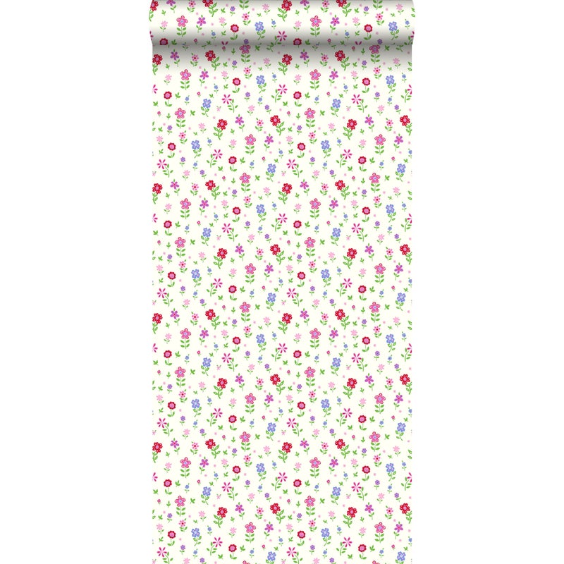 Tapeta kwiaty wielokolorowym - 53 cm x 10.05 m - ESTAHOME