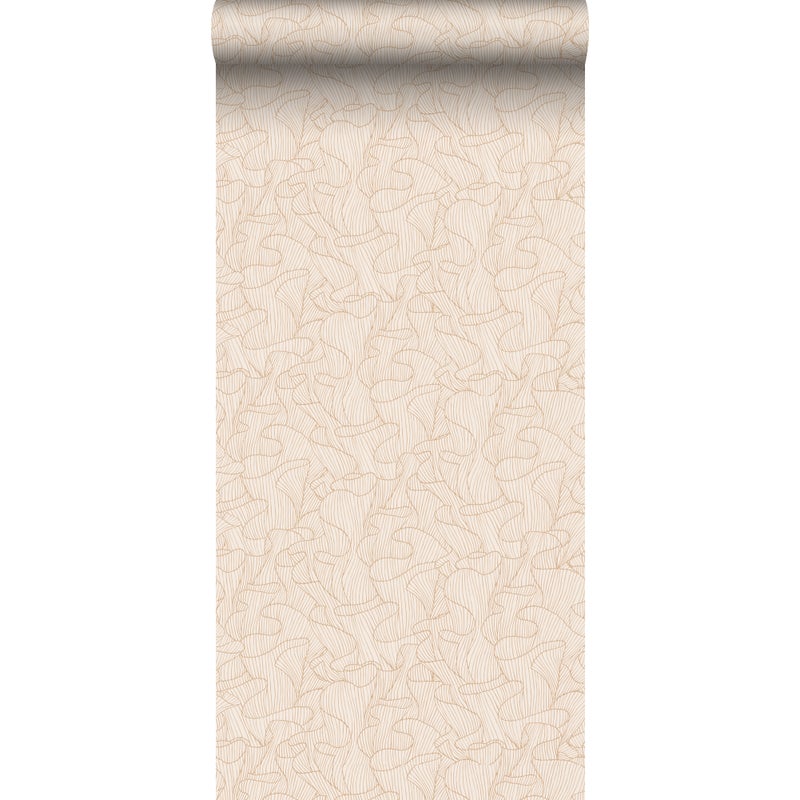 Tapeta koral piaskowego beżuIjasnej terakoty - 50 x 900 cm - ESTAHOME