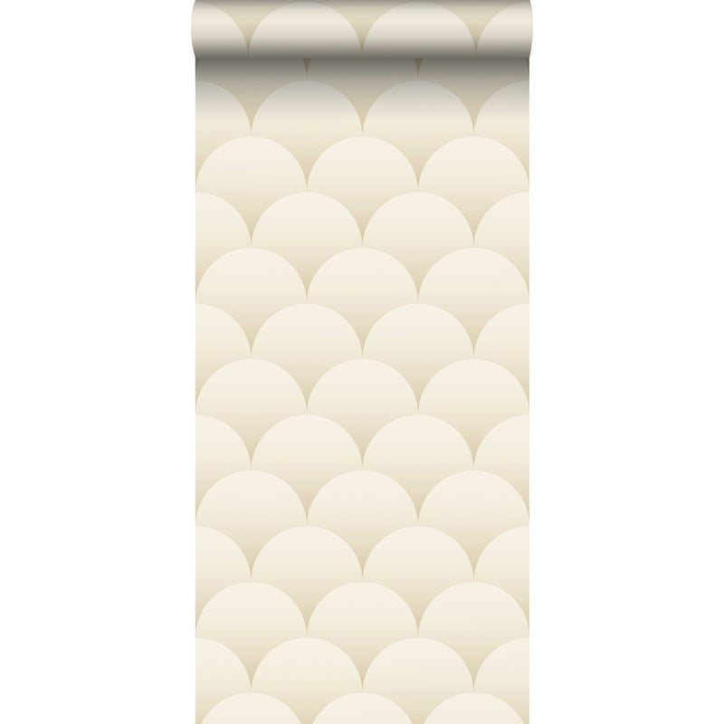 Tapeta motyw art déco piaskowego beżu - 50 x 900 cm - ESTAHOME