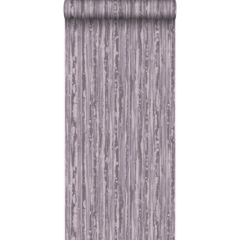 Tapeta paski jasno fioletowo-szarymIciepłej szarości - 53 cm x 10.05 m - ORIGIN