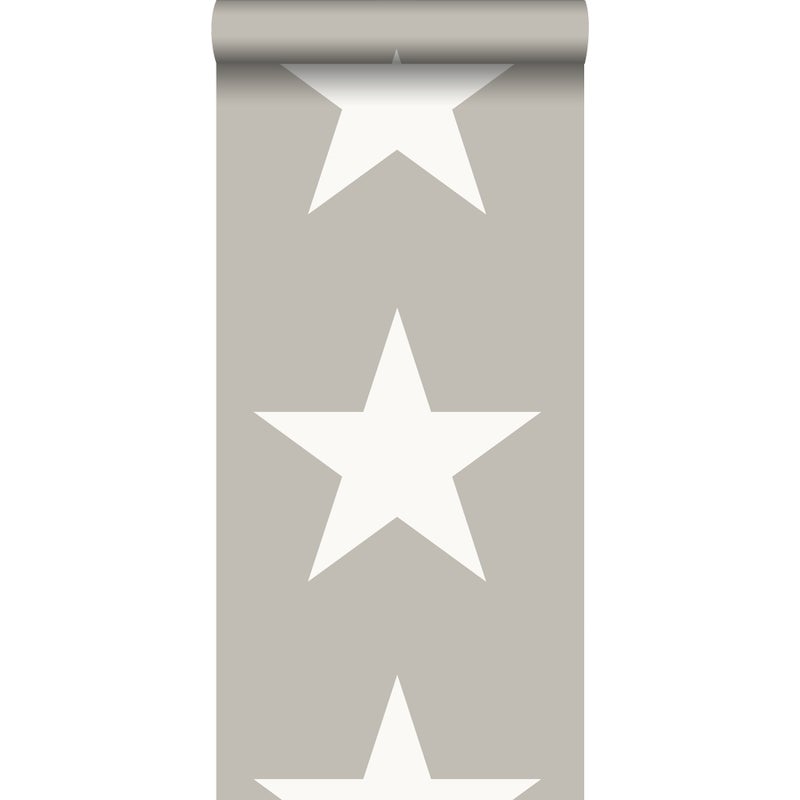 Tapeta gwiazdy ciepłej szarości - 53 cm x 10.05 m - ESTAHOME