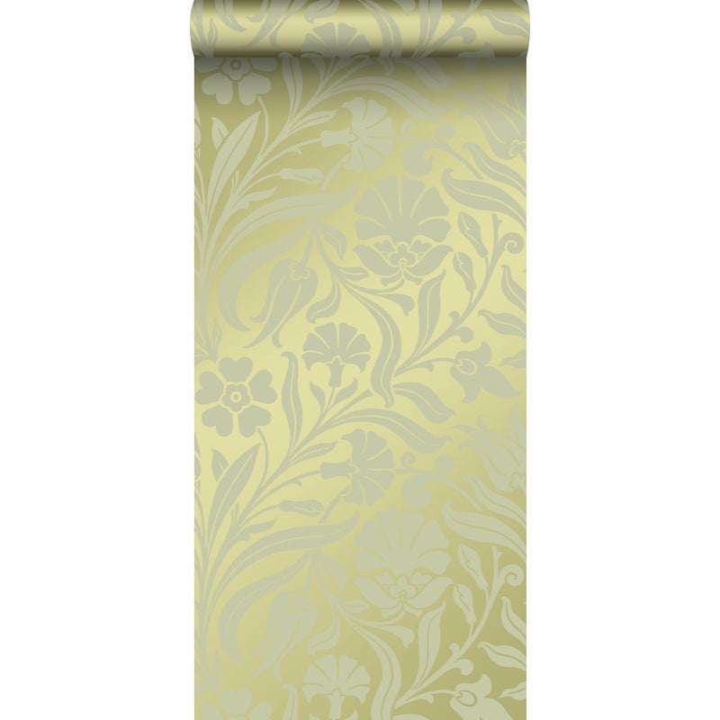 Tapeta kwiaty zielonym - 53 cm x 10.05 m - ORIGIN