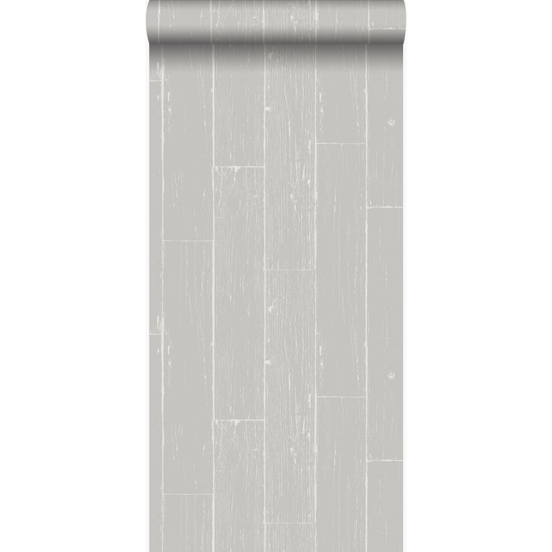 Tapeta wyblakłe drewniane deski szarym - 53 cm x 10.05 m - ORIGIN