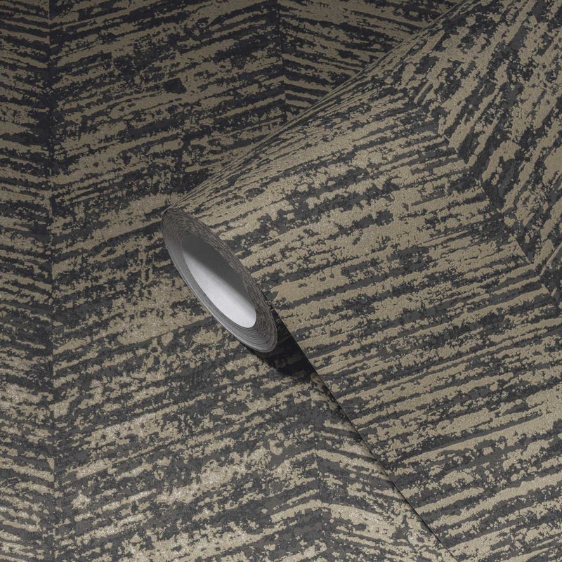 Tapeta figury geometryczne szarym,brązowymIszarym - 53 cm x 10.05 m - LIVINGWALLS