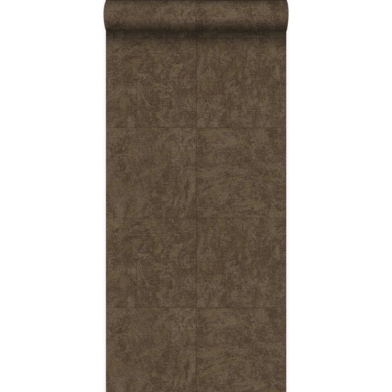 Tapeta kamień ciemny brąz - 53 cm x 10.05 m - ORIGIN
