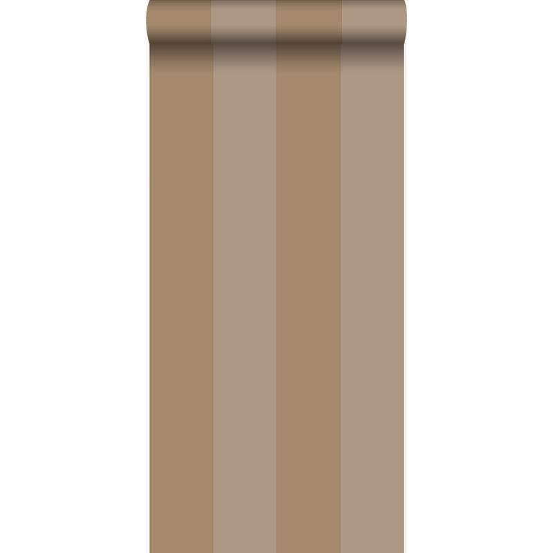 Tapeta paski beżowo-brązowym - 53 cm x 10.05 m - ORIGIN