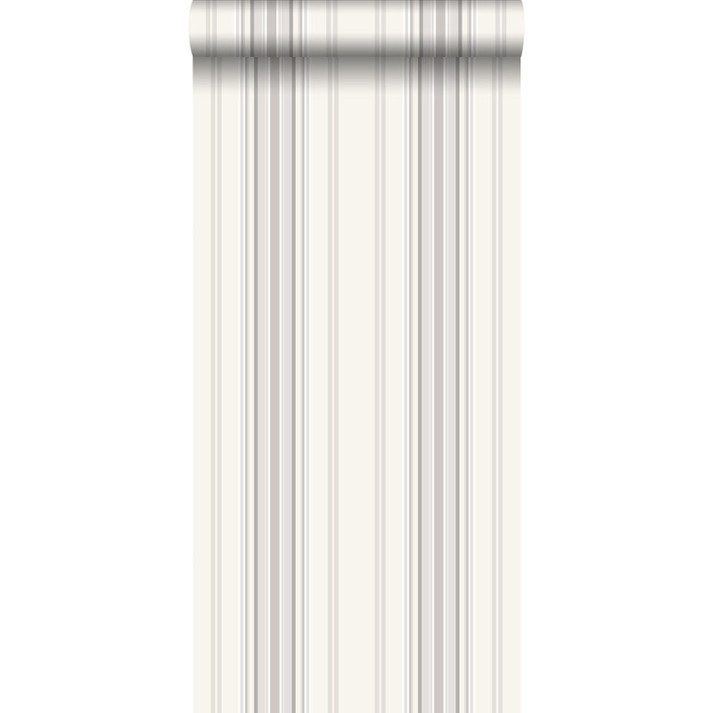 Tapeta paski szarymIbeżowym - 53 cm x 10.05 m - ESTAHOME