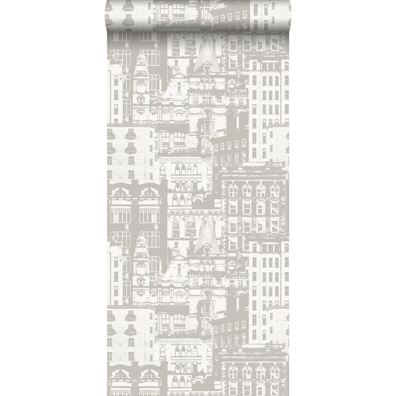 Tapeta Budynki beżowym - 53 cm x 10.05 m - ESTAHOME