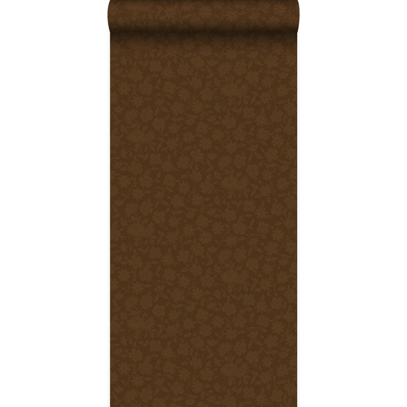 Tapeta kwiaty brązowymIbłyszczącego złota - 53 cm x 10.05 m - ORIGIN