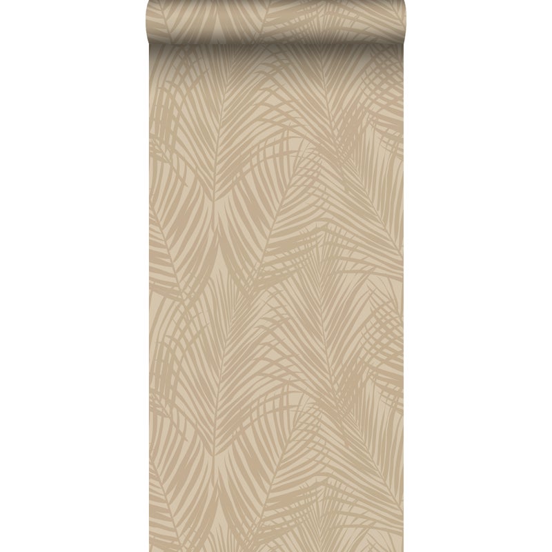 Tapeta liście palmowe beżowym - 53 cm x 10.05 m - ESTAHOME