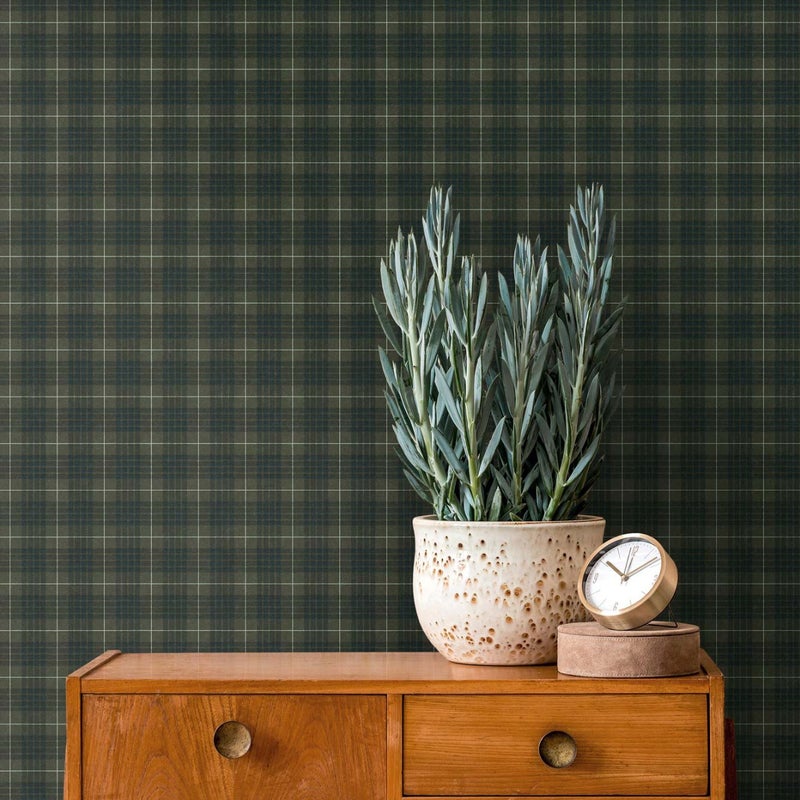 Tapeta motyw figuratywny zielonymIczarnym - 53 cm x 10.05 m - LIVINGWALLS