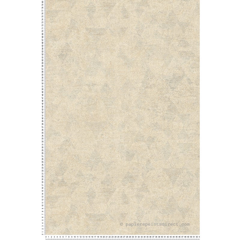 Tapeta figury geometryczne beżowym - 53 cm x 10.05 m - LIVINGWALLS