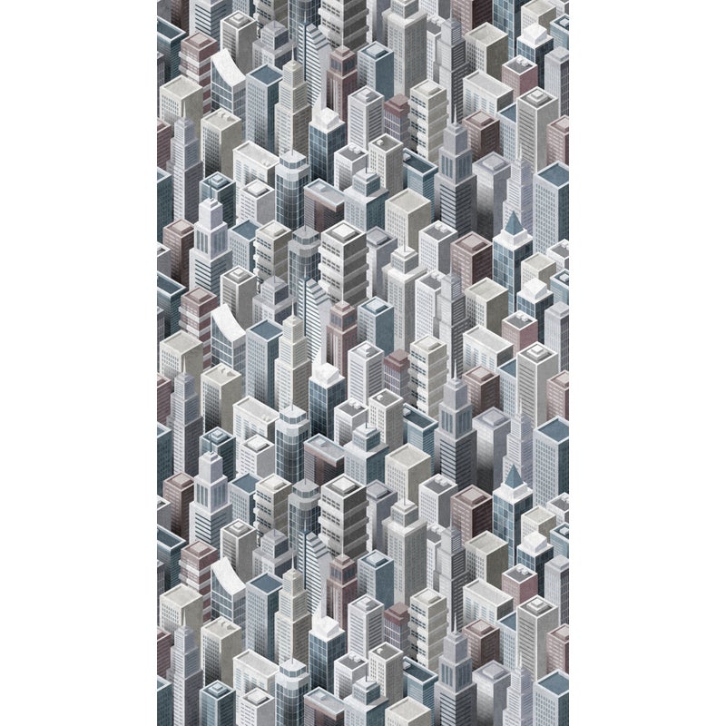Fototapeta pejzaż miejski szarym - 159 x 280 cm - ONE WALL ONE ROLE