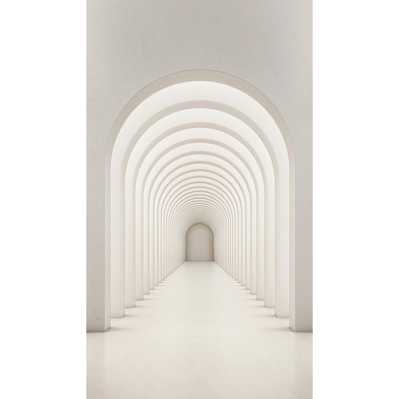 Fototapeta Motyw 3D białymIszarym - 159 x 280 cm - ONE WALL ONE ROLE