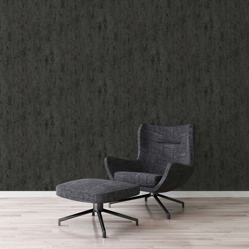 Tapeta malowany efekt czarnym,srebrnymIszarym - 53 cm x 10.05 m - A.S. CRÉATION