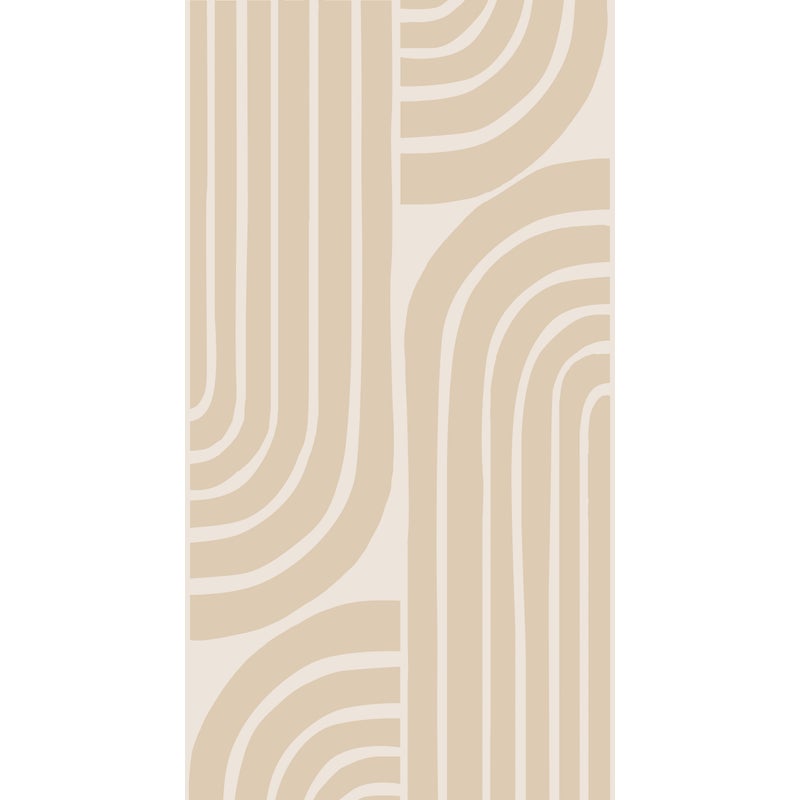 Fototapeta motyw art déco beżowym - 150 x 279 cm - ESTAHOME