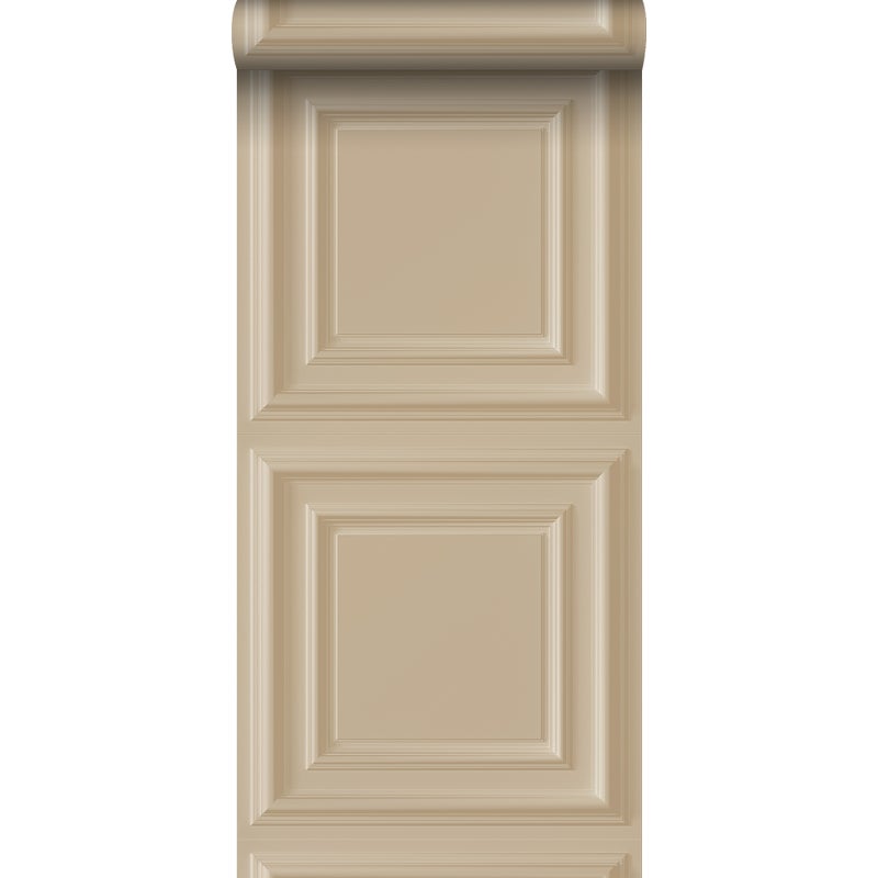 Tapeta flizelinowa z ekoteksturą panele ścienne beżowym - 53 cm x 10.05 m - ORIGIN