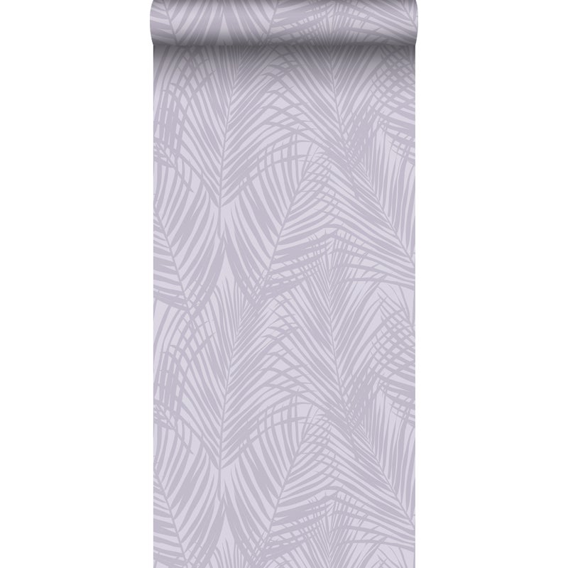 Tapeta liście palmowe liliowo fioletowym - 53 cm x 10.05 m - ESTAHOME