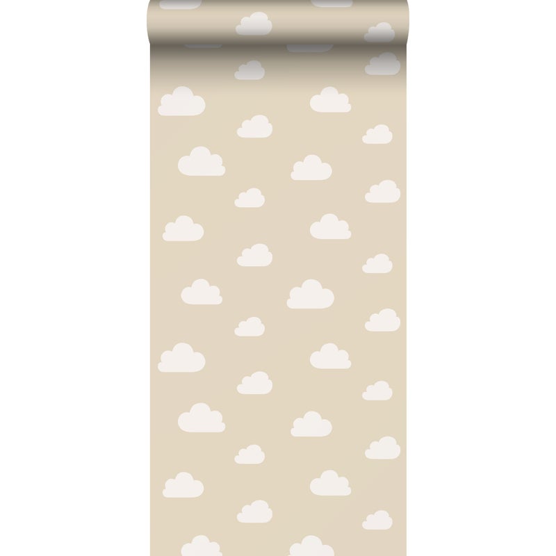 Tapeta chmury beżowym - 53 cm x 10.05 m - ESTAHOME