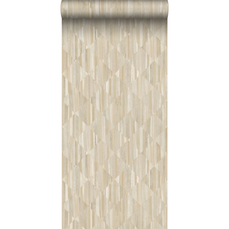 Tapeta Motyw drewna 3D piaskowego beżu - 50 x 900 cm - ORIGIN