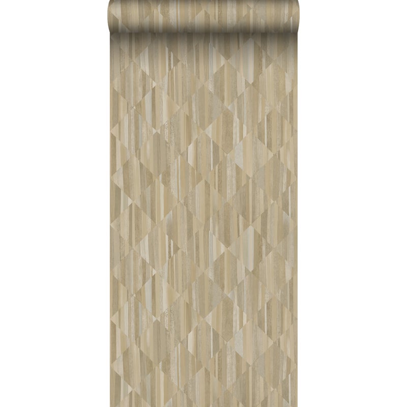 Tapeta Motyw drewna 3D beżowym - 50 x 900 cm - ORIGIN