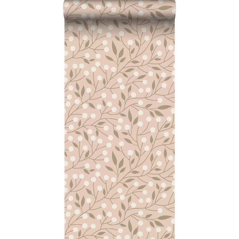 Tapeta kwiatowy wzór różowym - 50 x 900 cm - ESTAHOME