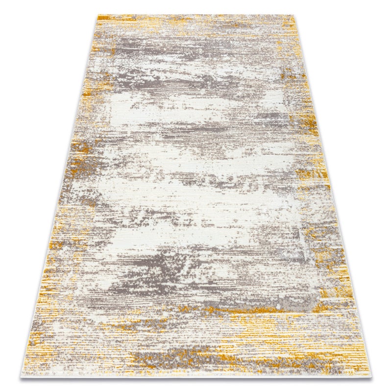 Dywan CORE W9775 Ramka, Przecierany - Strukturalny, dwa poziomy runa, kość słoniowa / beż 160x220 cm