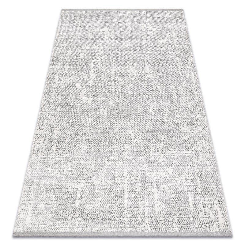 Dywan TULS nowoczesny, strukturalny, frędzle 51325 Melanż kość słoniowa / szary 140x190 cm