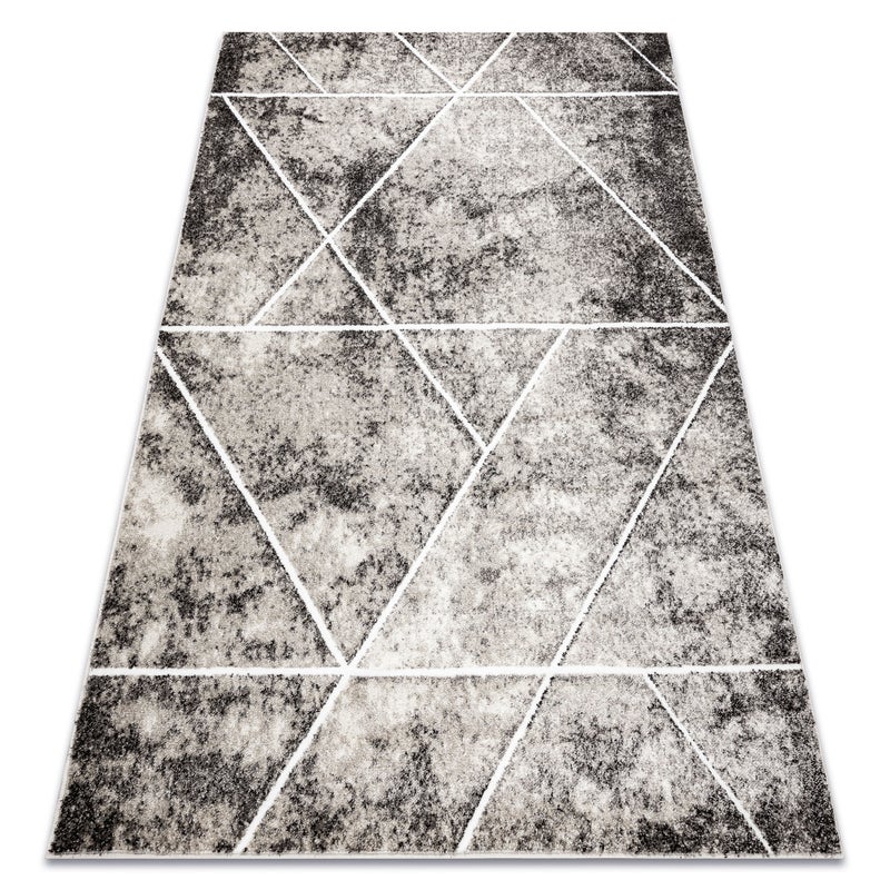 Dywan MATEO 8031/944 Nowoczesny, geometryczny, trójkąty - strukturalny szary / beż 120x170 cm