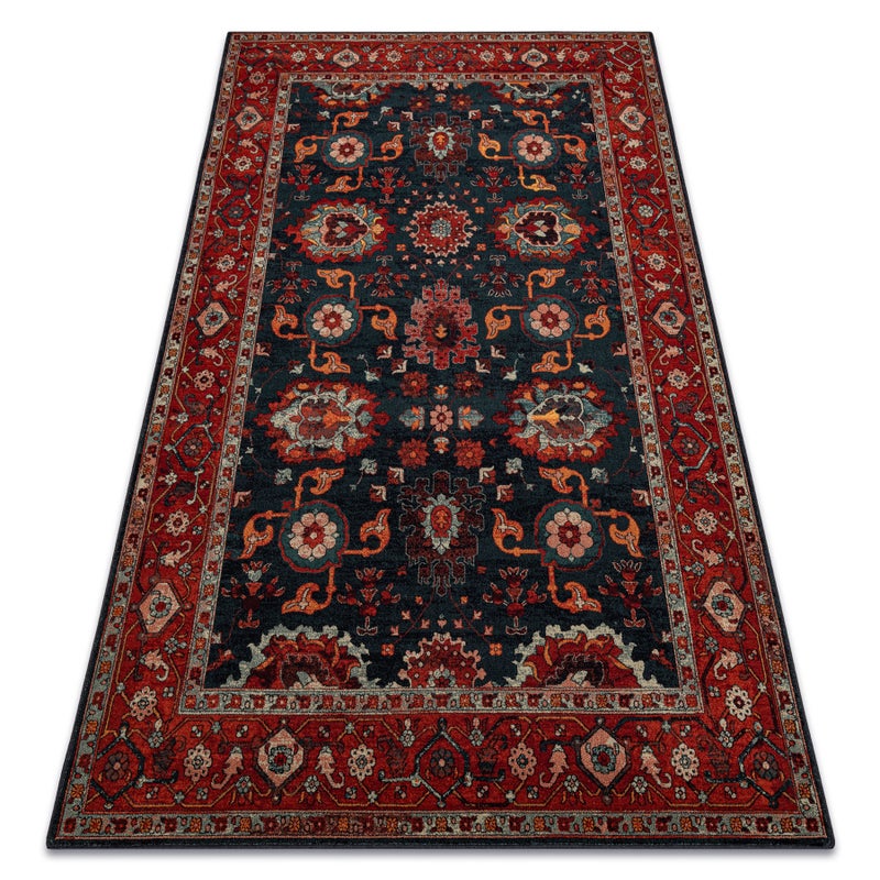 Dywan wełniany POLONIA Tesoro Ramka granat 170x235 cm