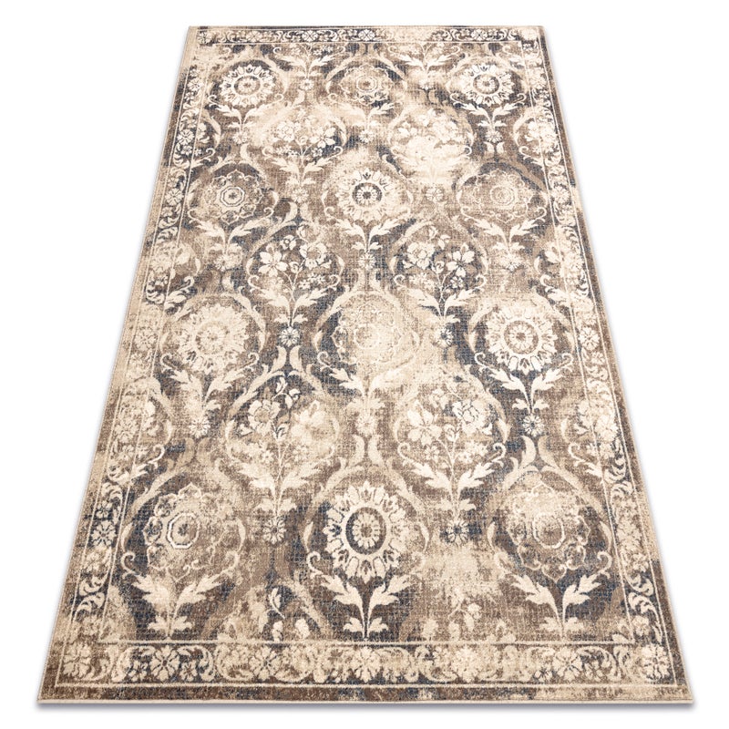 Dywan wełniany NAIN Ornament vintage 7601/50977 beż / granat 80x150 cm