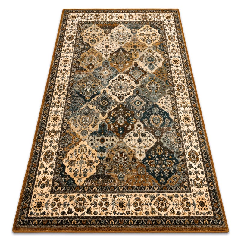Dywan wełniany POLONIA Samari Ornament jadeit brązowy 170x235 cm