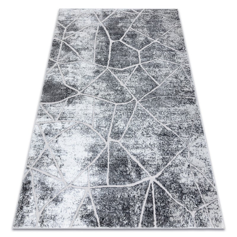 Dywan MEFE nowoczesny 2783 Marmur - Strukturalny, dwa poziomy runa szary 240x330 cm