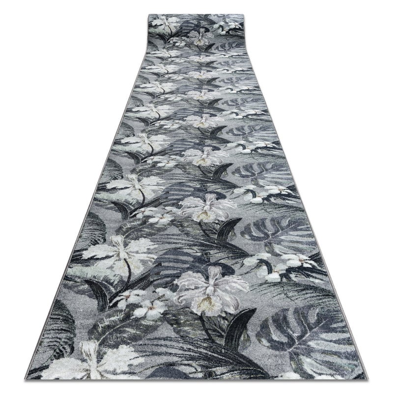CHODNIK podgumowany MONSTERA Liście guma szary 80 cm 80x120 cm