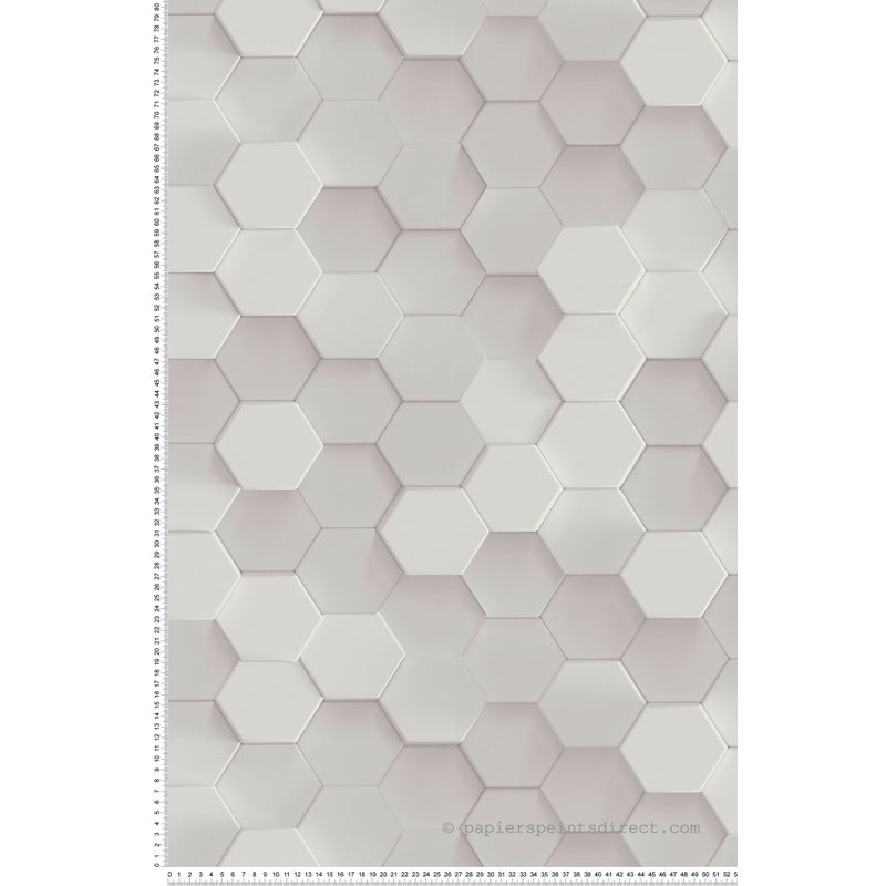 Tapeta Motyw 3D szarymIbiałym - 53 cm x 10.05 m - LIVINGWALLS