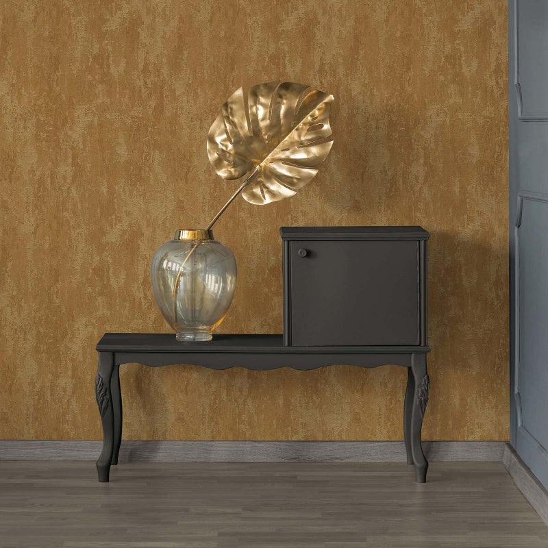 Tapeta konkretny wygląd złotymIw błyszczącej bieli - 53 cm x 10.05 m - A.S. CRÉATION