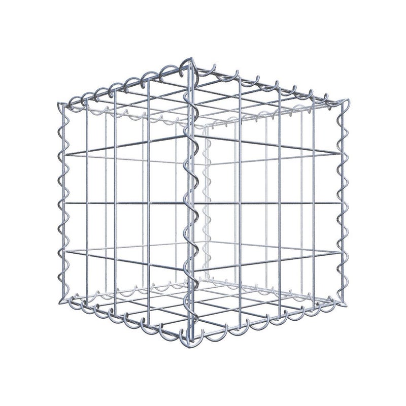 Gabion 40 cm x 40 cm x 40 cm (dł. x wys. x gł.), rozmiar oczek 10 cm x 10 cm, spirala