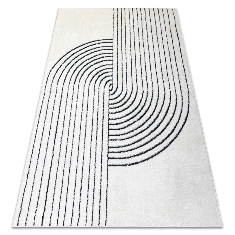 Dywan MODE 8587 geometryczny krem / czarny 240x330 cm